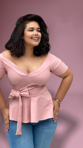 Blusa megan palo de rosa